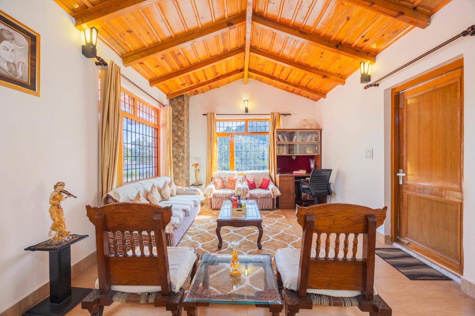 Alaya Stays Rose 3Bhk Cottage Fenced By Hills With Fireplace Bhowali Экстерьер фото
