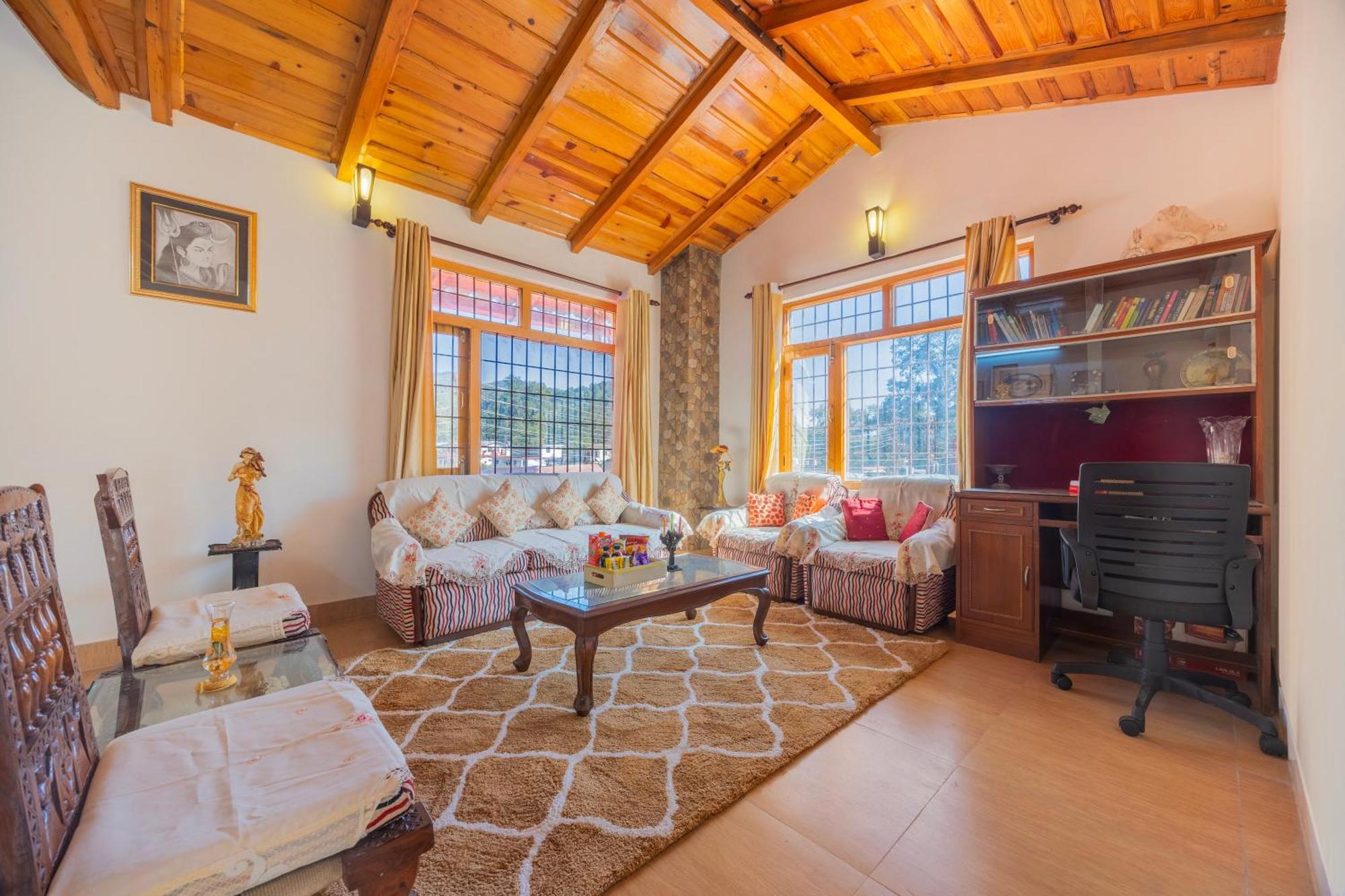 Alaya Stays Rose 3Bhk Cottage Fenced By Hills With Fireplace Bhowali Экстерьер фото