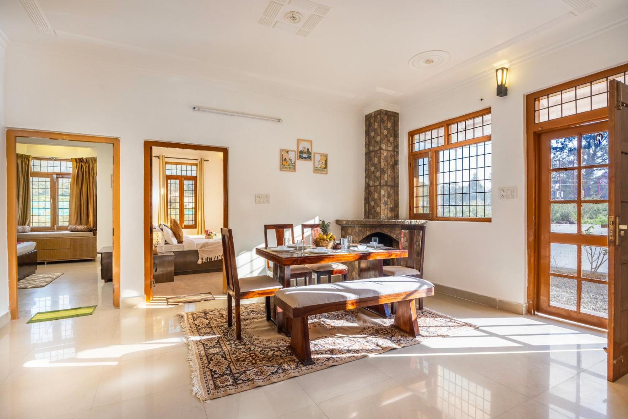 Alaya Stays Rose 3Bhk Cottage Fenced By Hills With Fireplace Bhowali Экстерьер фото