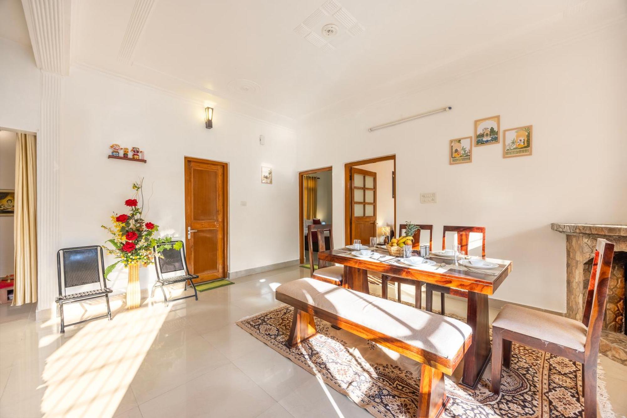 Alaya Stays Rose 3Bhk Cottage Fenced By Hills With Fireplace Bhowali Экстерьер фото